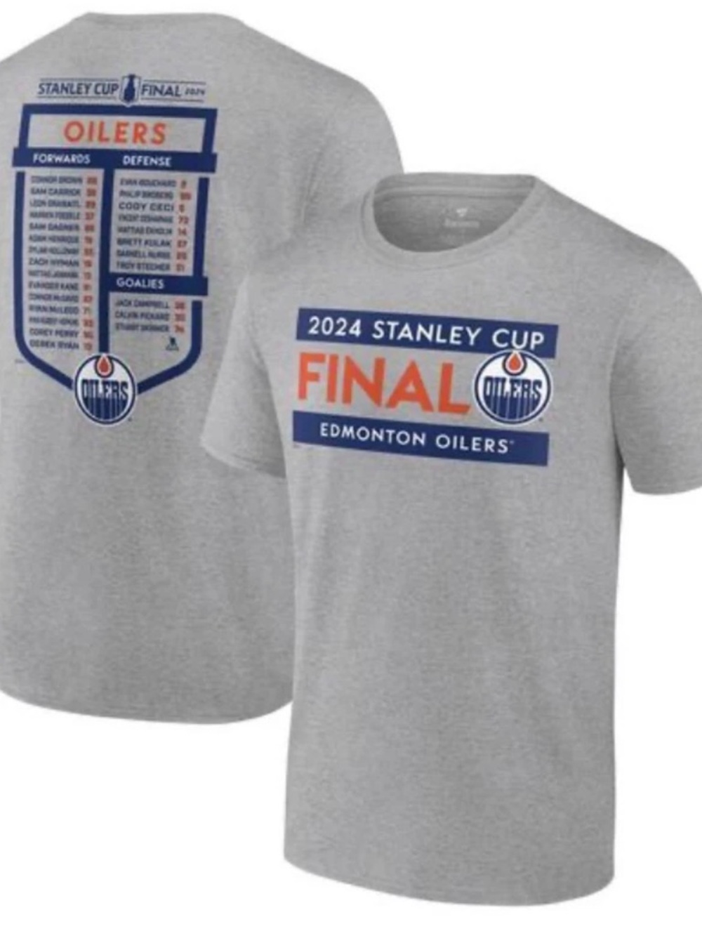 Edmonton Oilers 2024 Stanley Cup Final T-Shirt Extra Large Fanatics NHL Hockey